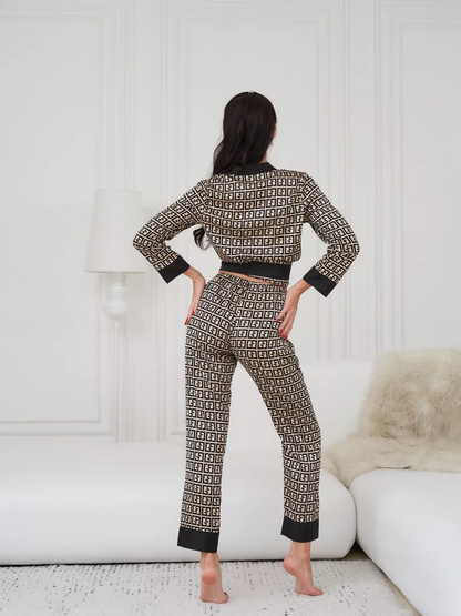 Pijama Longo Luxe Monogram