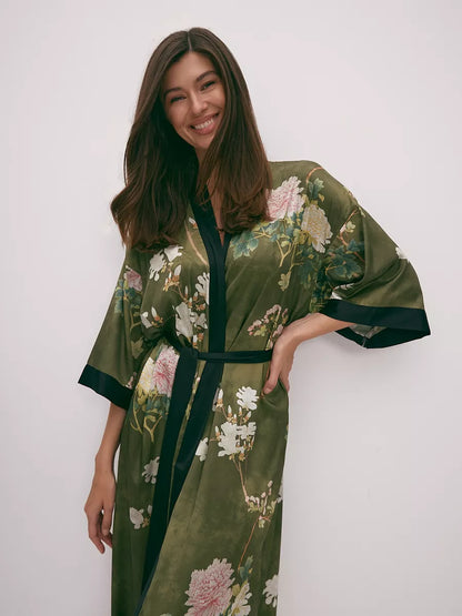 Kimono Verde Éden Japonês