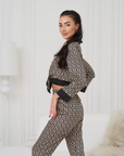Pijama Longo Luxe Monogram