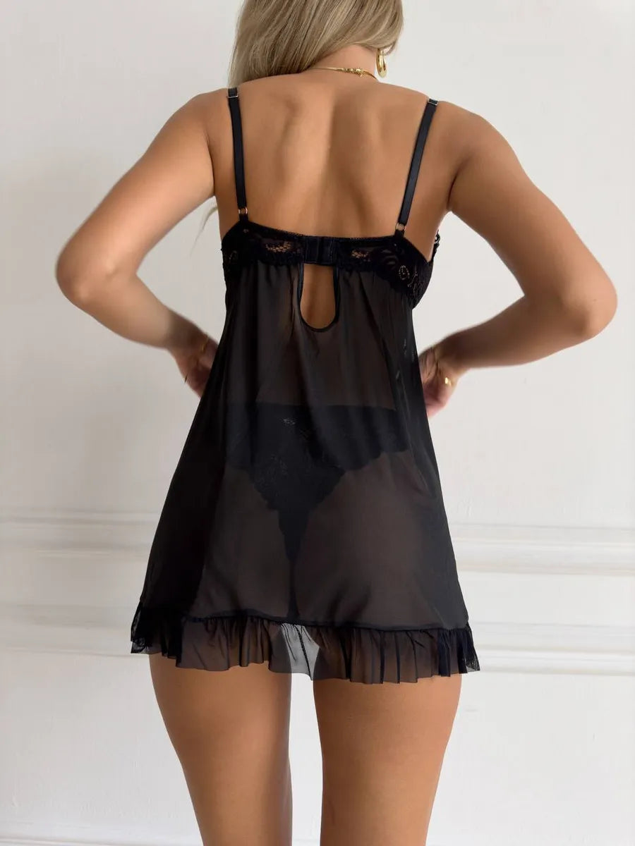 Babydoll Rouge Noir