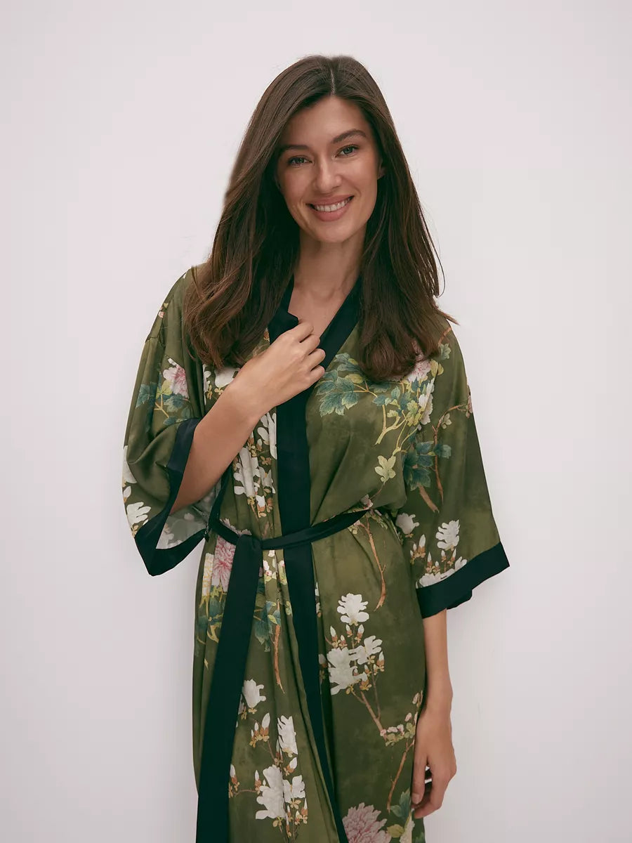 Kimono Verde Éden Japonês