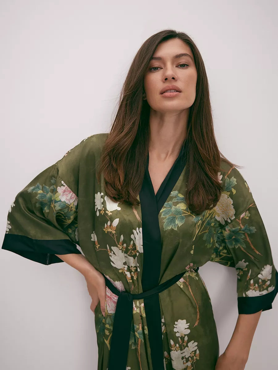 Kimono Verde Éden Japonês