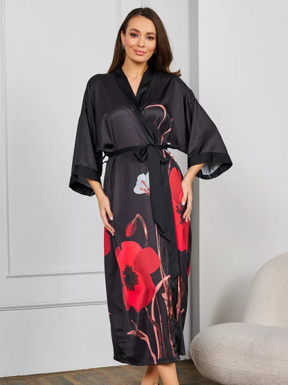 Robe Longo Black Bloom