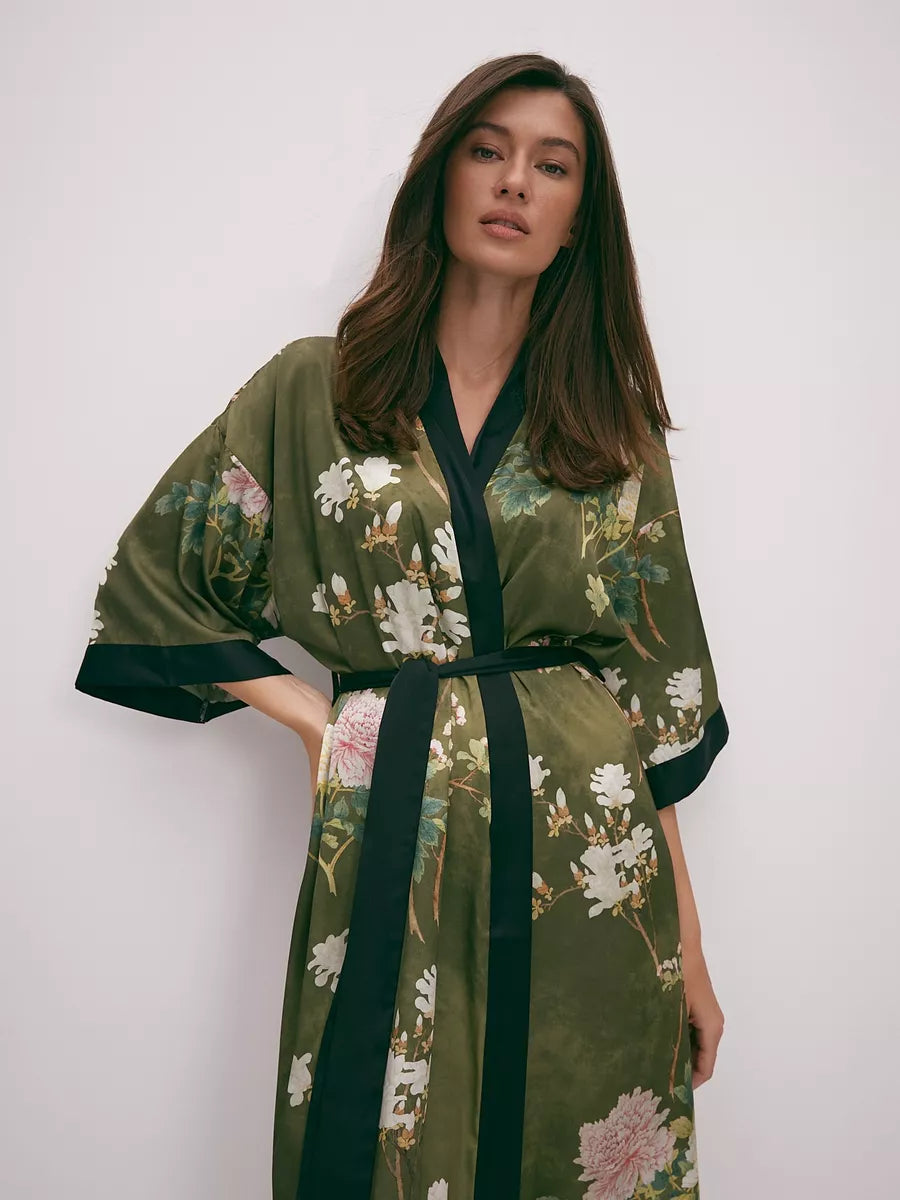 Kimono Verde Éden Japonês