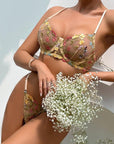 Conjunto Lingerie Lace Floral™ | O Segredo das Mulheres (Conjunto Completo) - savina
