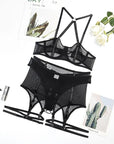 Lingerie Tulle Karissa: Look completo sensual, para momentos especiais e inesquecíveis.